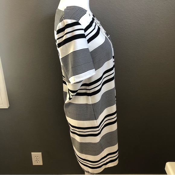 Express Stripe Lace Up Shift Dress - Picture 7 of 10
